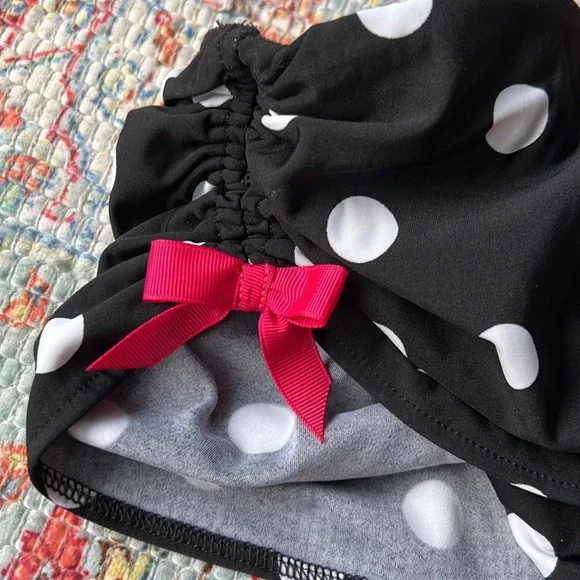 VENUS Marilyn Polka Dot Bikini Bottom Black & White Pink Size 12 - Picture 3 of 10